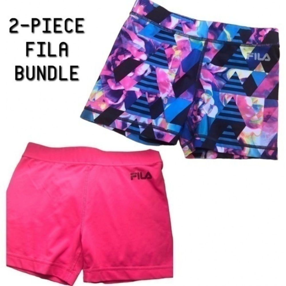 2-Piece FILA Sport Shorts Bundle Girls 12-14 EUC